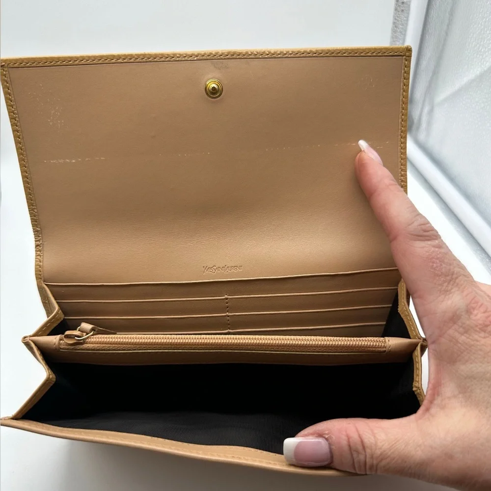 YSL Tan Wallet with COA - Picture 4 of 8